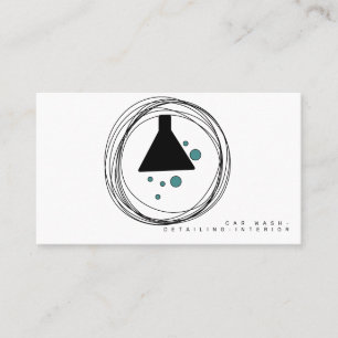 Cartão De Visita Logotipo de Designer de Interiores de Lavação de C