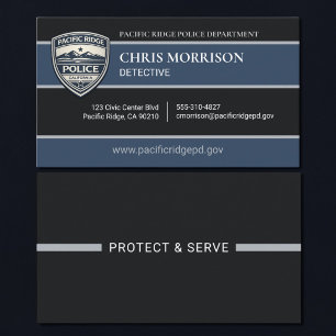 Cartão De Visita Logotipo de Detetive da Polícia de Aplicação da Le