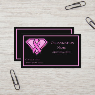 Cartão De Visita Logotipo de diamante para sensibilização do Cancer