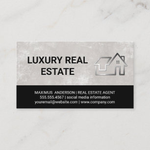 Cartão De Visita Logotipo de Edifício Residencial Metálico