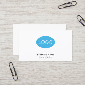Cartão De Visita Logotipo de empresa branco clássico personalizado