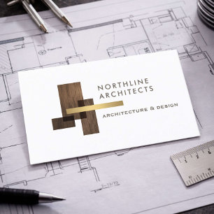 Cartão De Visita Logotipo de Empresa de Arquitetura Moderna