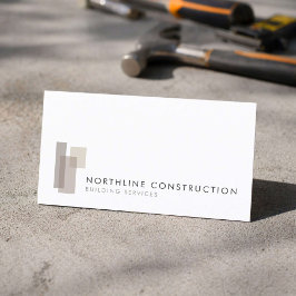 Cartão De Visita Logotipo de Empresa de Construção Moderna