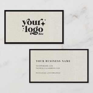 Cartão De Visita Logotipo de empresa de linhagem natural mínima do