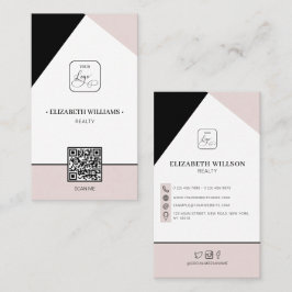 Cartão De Visita Logotipo de empresa personalizado, cor-de-rosa-pre