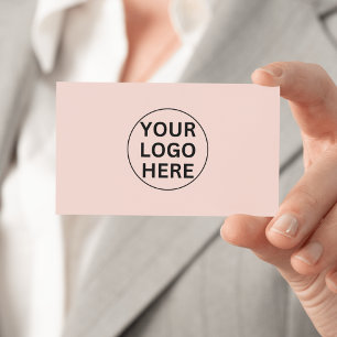Cartão De Visita Logotipo de empresa personalizado I Pink simples e