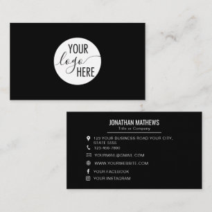 Cartão De Visita Logotipo de Empresa Profissional Minimalista Genér