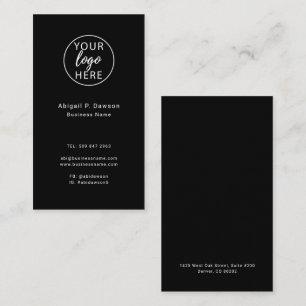 Cartão De Visita Logotipo de Empresa Profissional Preto