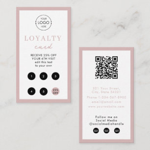 Cartão De Visita Logotipo de empresa rosa-relâmpago Fidelidade ao c