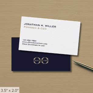 Cartão De Visita Logotipo de empresa simples minimalista