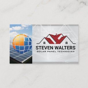Cartão De Visita Logotipo de Energia Instalação Residencial Tec