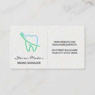 Cartão De Visita Logotipo de Escova e Dente