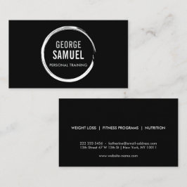 CARTÃO DE VISITA LOGOTIPO DE ESQUETE DO PALADOR DO TREINADOR PESSOA