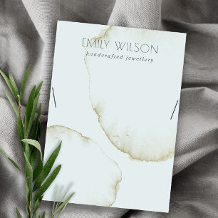 CARTÃO DE VISITA LOGOTIPO DE EXIBIÇÃO DE ABSTRATO NECKLACE AZUL AQU