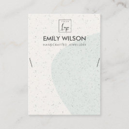 CARTÃO DE VISITA LOGOTIPO DE EXIBIÇÃO DE CERAMIA AZUL ABSTRATO AQUA