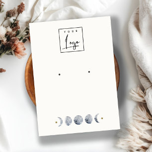 Cartão De Visita Logotipo de exibição de cor d'água da Lua Celestia