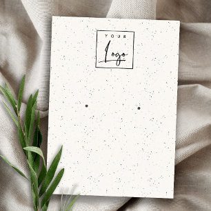 Cartão De Visita Logotipo de exibição de textura cerâmica branca su