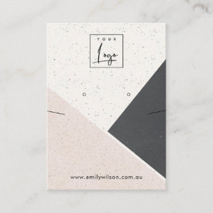 Cartão De Visita  Logotipo de exibição do colar cerâmico preto B