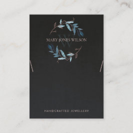 CARTÃO DE VISITA LOGOTIPO DE EXIBIÇÃO DO MONOGRAMA DE FOLIAGEM DE P