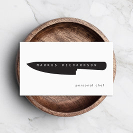 Cartão De Visita Logotipo de Faca de Chef Grande para Chef Pessoal,
