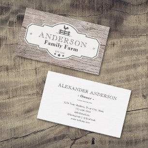 Cartão De Visita Logotipo de Fazenda Galo Vintage Casa de Campo Rús