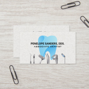 Cartão De Visita Logotipo de ferramentas dentárias   Ícone Dente