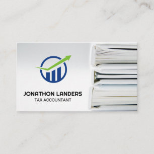 Cartão De Visita Logotipo de Finanças Livros de Registro Contábil