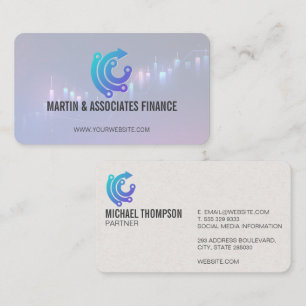 Cartão De Visita Logotipo de Fintech IA Financeiro