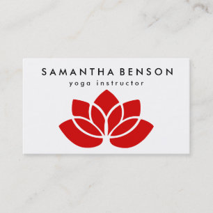 Cartão De Visita Logotipo de Flor de Lótus Elegante Yoga
