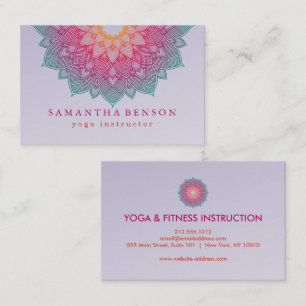 Cartão De Visita Logotipo de Flor de Lótus Elegante Yoga