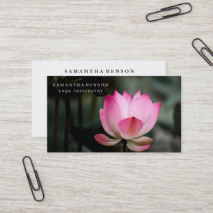 Cartão De Visita Logotipo de Flor de Lótus Elegante Yoga