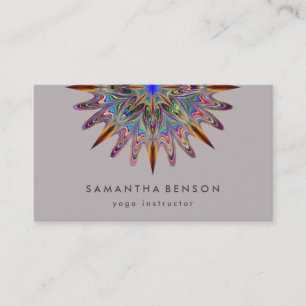 Cartão De Visita Logotipo de Flor de Lótus Elegante Yoga