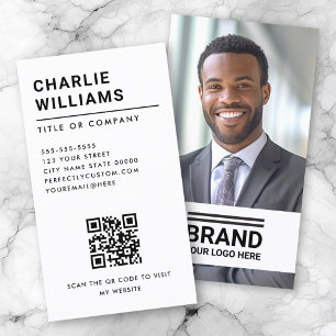 Cartão De Visita Logotipo de foto do cheio: moderno minimalista, có