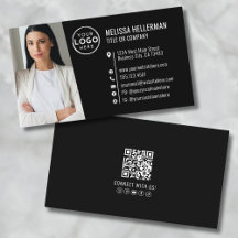 Logotipo de Foto QR Code Profissional Preto Modern