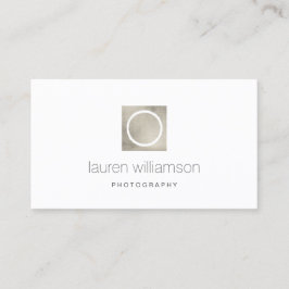 Cartão De Visita Logotipo de fotografia com lente de câmara de círc