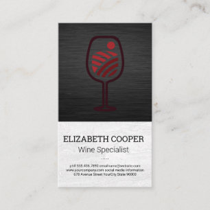 Cartão De Visita Logotipo de Garrafa de Vinho   Degustações