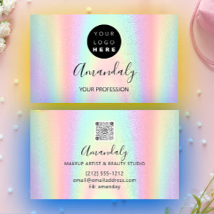 Cartão De Visita Logotipo de Hairdresser de Lash do Artista Nail Ho