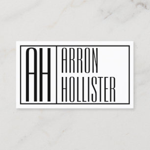 Cartão De Visita Logotipo de Iniciais e Nomes Modernos