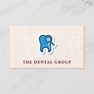 Cartão De Visita Logotipo de inspeção do dente cúbico  Indústri