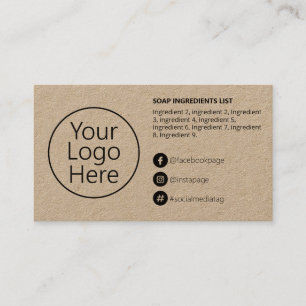 Cartão De Visita Logotipo de instruções minimalistas dos componen