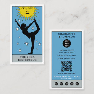 Cartão De Visita Logotipo de Instrutor de Yoga do Sol Tarot Celesti