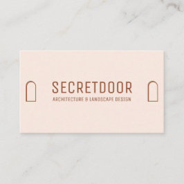 Cartão De Visita Logotipo de janela porta arquitetura Bege Terracot