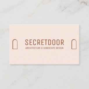 Cartão De Visita Logotipo de janela porta arquitetura Bege Terracot