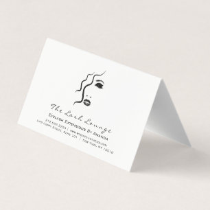 Cartão De Visita Logotipo de Lashes de Vidro de Cabelo do Beauty St