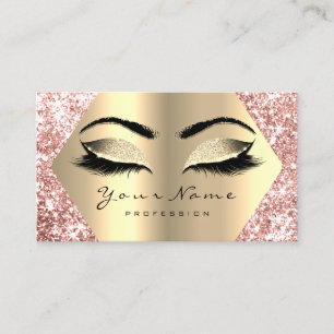Cartão De Visita Logotipo de Lashes do Artista de Maturação da Gl