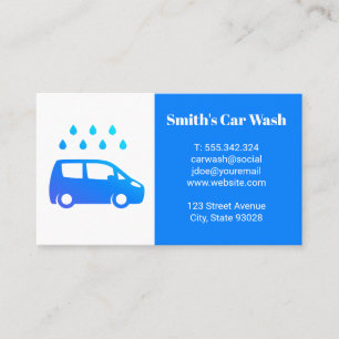Cartão De Visita Logotipo de Lava Carros