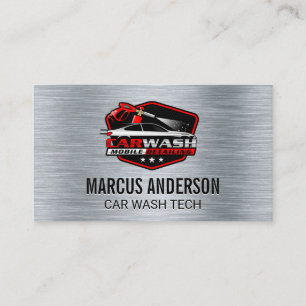 Cartão De Visita Logotipo de Lavação Automática de Carros Loja de