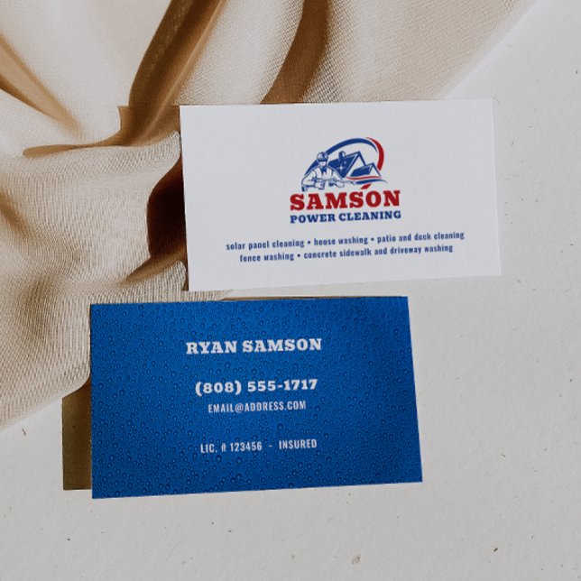 Cartão De Visita Logotipo de lavagem por pressão (Criador carregado)