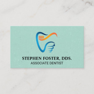 Cartão De Visita Logotipo de Limpeza Dental Saúde Dental