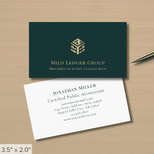 Cartão De Visita Logotipo de Luxo Moderno Simples